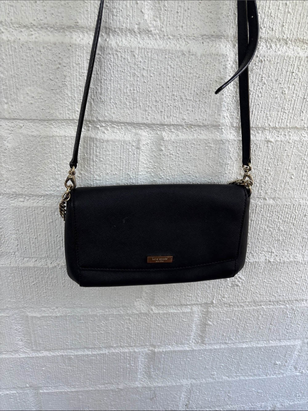 kate spade Leather Black Saffiano Chain Strap Crossbody - Picture 7 of 13